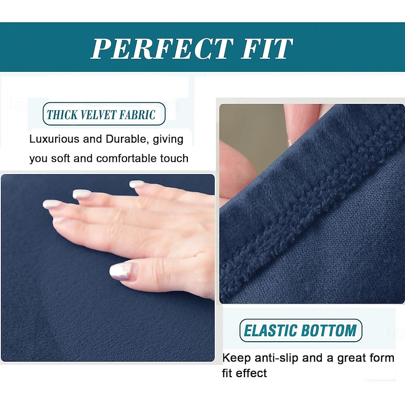 Armchair Slipcover,Stretch Velvet Armchair Cover Soft Chair Covers with Arms for Living Room Furniture Protector4