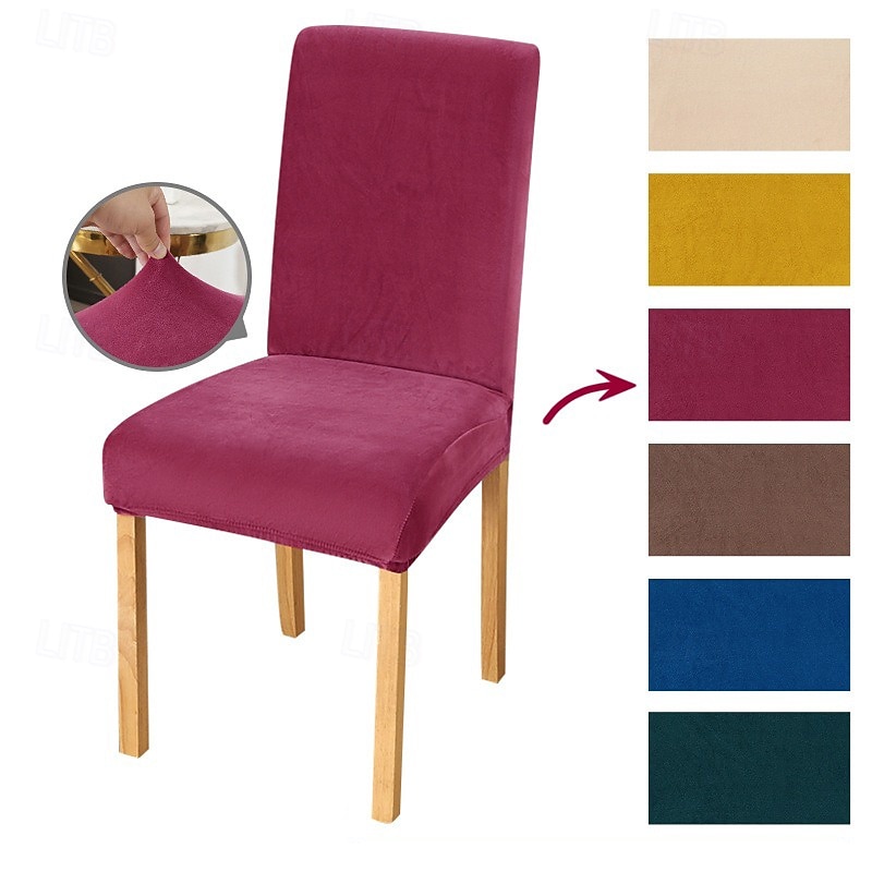 Dining Chair Covers, Stretch Kitchen Dining Room Chair Covers , Removable Washable Dining Chair Slipcovers for Home, Hotel, Banquet