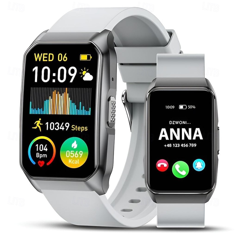 Cardica Men's Smart Watch Blood Glucose Monitor Bluetooth Call Blood Pressure Heart Rate IP68