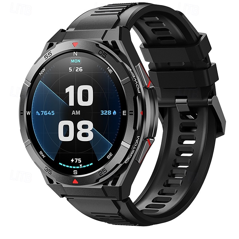 2025 New 1.43 inch GPS Compass Altitude Outdoor Barometer SmartWatch HD 466*466 AMOLED Screen Heart rate Bluetooth Call IP68 Waterproof Man Smart Bracelet4