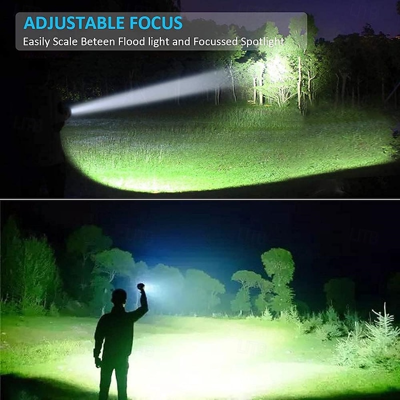 Rechargeable Flashlight Magnetic LED Flashlight with COB sidelight 1200 Lumen Super Bright LED, Waterproof Zoomable 4 Modes Best Flashlight for Camping3