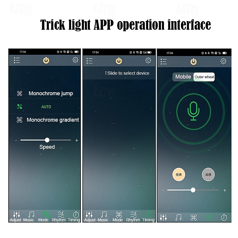 360 Neon LED Strip Light with Bluetooth APP Music Sync Timing 10-132 Feet Flexible/Waterproof/LED Rope Light 23key Remote Control Suitable for Home/Garden/Building Decoration DIY Decoration AC220V4