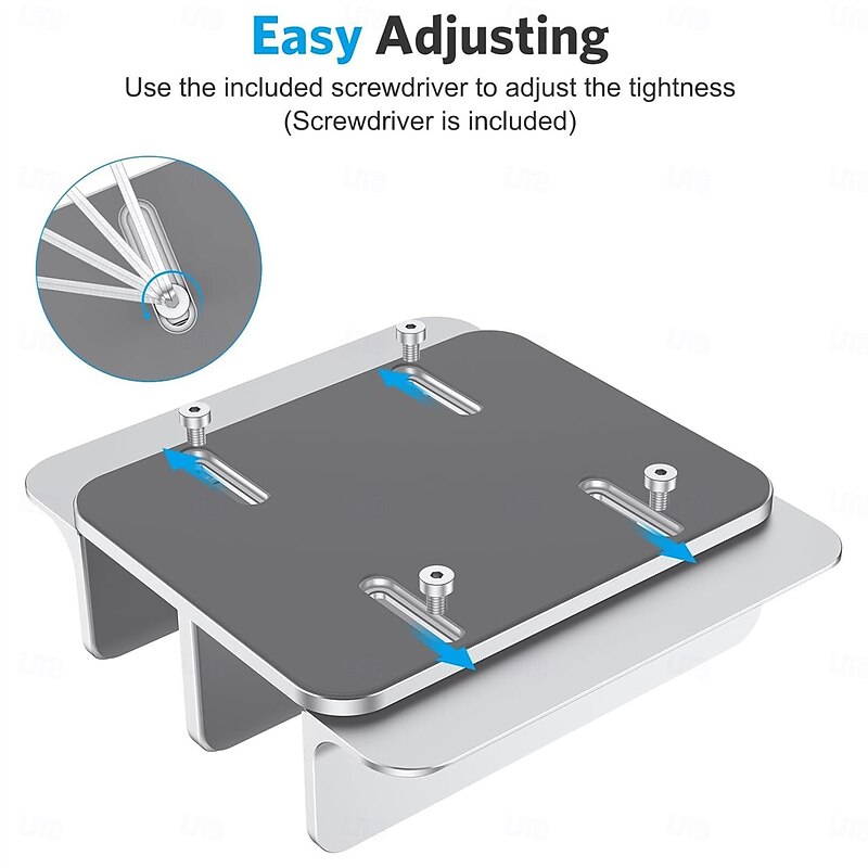 Double Desktop Stand Holder with Adjustable Dock Up to 17.3 inch Dock Version Vertical Laptop Stand4
