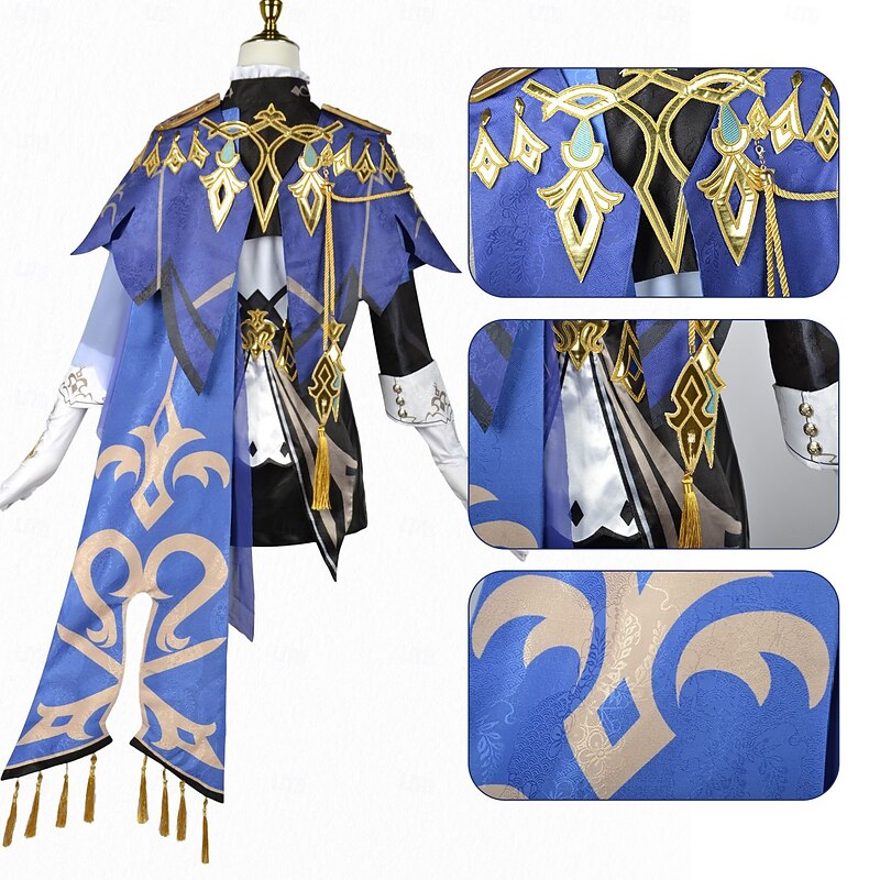 Genshin Impact Clorinde Anime Cosplay Costume Outfits Cosplay Suits Video Game Costumes Halloween Carnival Party Comic Con Costume For Women's Adults'3