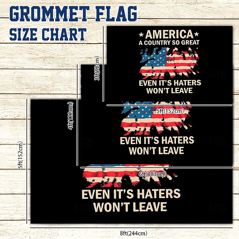 4th of July Outdoor Indoor With Grommets Patriotic Flag Independence Day American House Yard Garden Decorations Holiday Banner Sign3