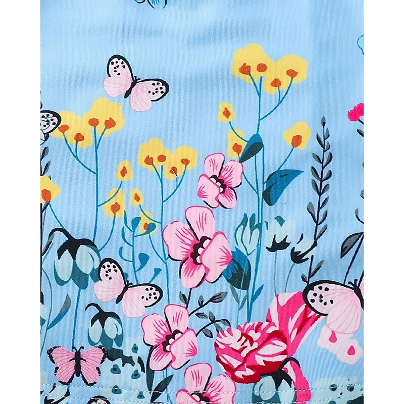 Easter Girls' 3D Graphic Butterfly Dress Sleeveless Summer Spring Vacation Daily Holiday Princess Beautiful Sweet Kids 4-12 Years Casual Dress A Line Dress Knee-length Regular Fit4