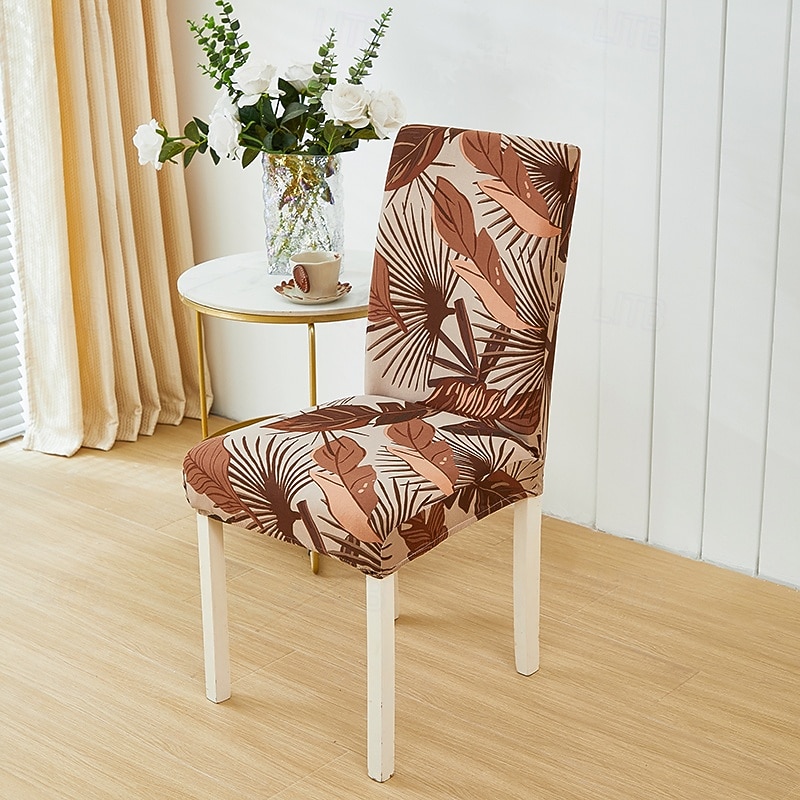 Dining Chair Cover Arrival Super Fit Stretch Removable Washable Short Dining Chair Protector Cover Seat Slipcover for Hotel Dining Room Ceremony Banquet Wedding Party