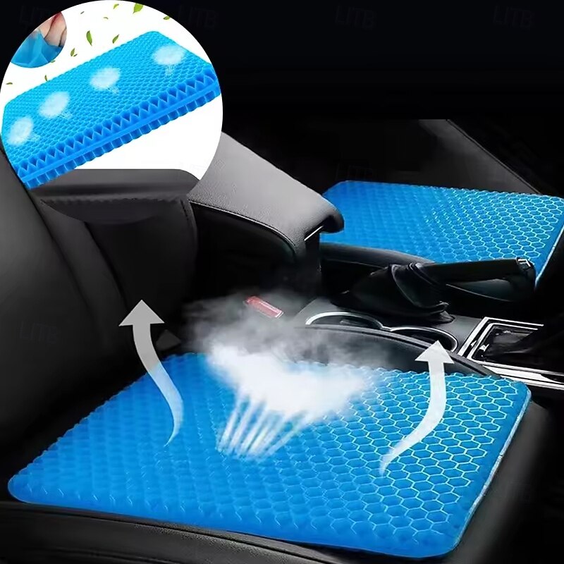 Car Gel Seat Cushion 3D Honeycomb Cool Breathable Cool Seat Cushion Car Home Office Chair Seat Cushion Car Upholstery3