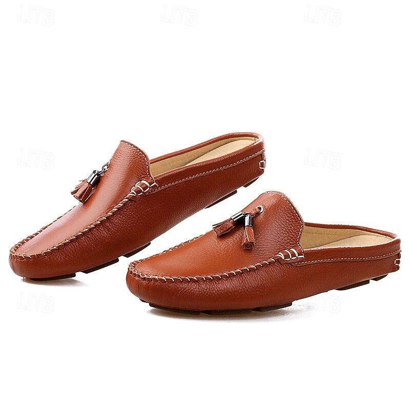 Men's Genuine Leather Loafers – Classic Tassel Slip-On Driving Shoes, Comfortable Casual Moccasins for Business & Daily Wear3