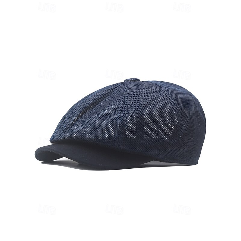 Men's Breathable Mesh Newsboy Cap – Lightweight Vintage Flat Cap for Summer, Stylish Gatsby Ivy Hat for Casual and Outdoor Wear3