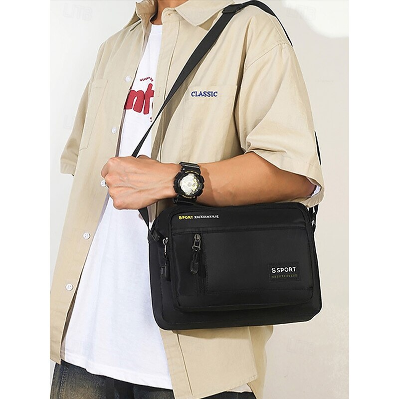 Men's Tactical Crossbody Messenger Bag Crossbody Bag - Waterproof Nylon Shoulder Bag with Multiple Pockets, Casual Military Style Shoulder Bag for Travel, Work and Outdoor Activities3