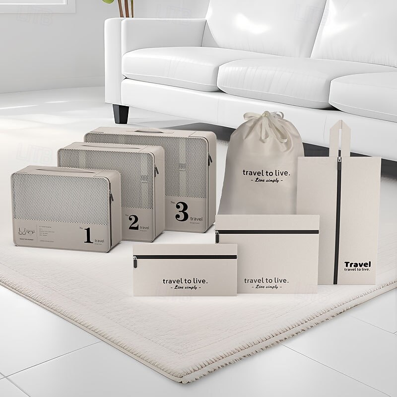 7-Piece Compression Packing Cubes Set for Travel, Luggage Organizer, Clothes, Underwear, and Shoes Storage Bags, Portable Sorting and Organizing Travel Accessories4