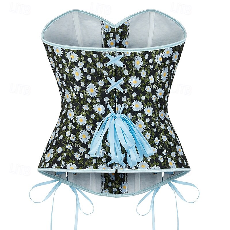 Rococo Overbust Corset Masquerade Jacquard Tummy Control Push Up Jacquard Fancy Dress Women's Royal Masquerade Party Carnival of Venice Adults' Corset3