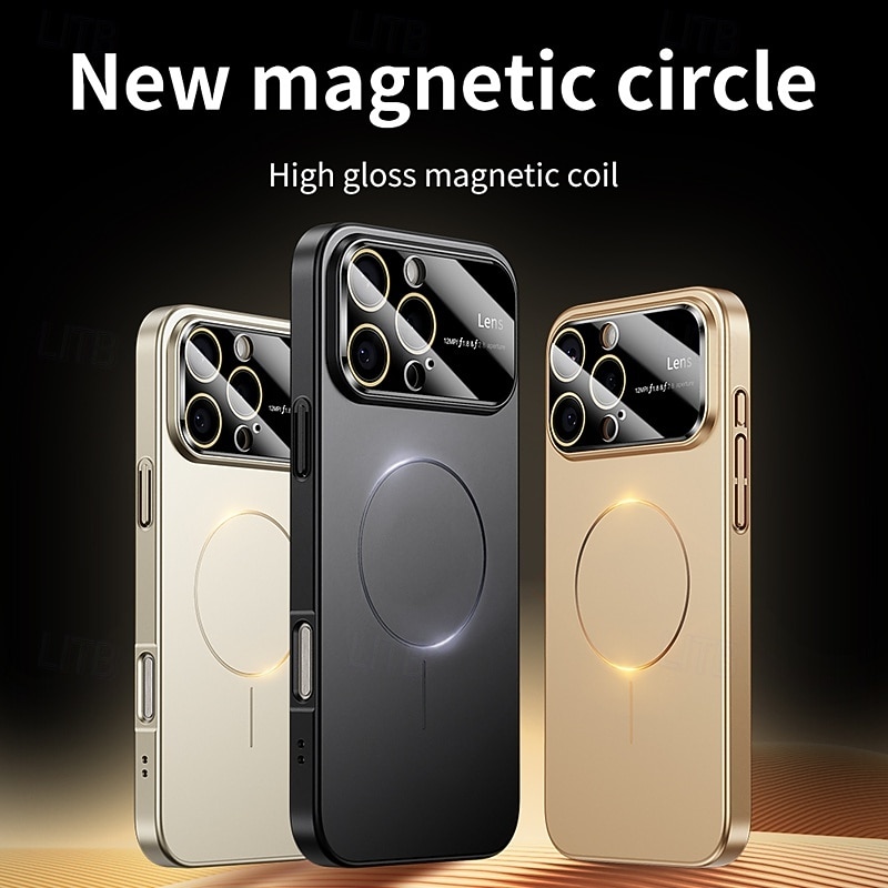 Phone Case For iPhone 17 Pro Max 17 Air 16 15 14 Pro Max Plus 15 14 Pro Max 13 12 Pro Max Back Cover Magnetic Support Wireless Charging Shockproof Retro PC