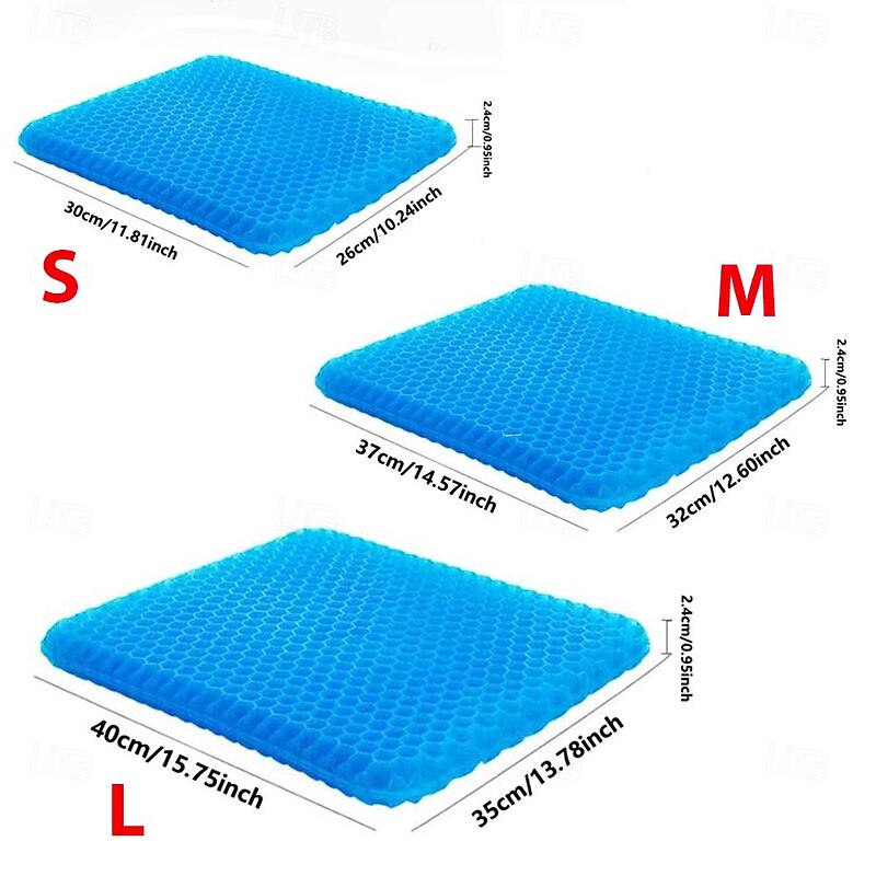 Car Gel Seat Cushion 3D Honeycomb Cool Breathable Cool Seat Cushion Car Home Office Chair Seat Cushion Car Upholstery2