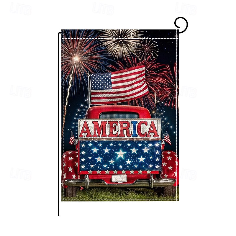 4th of July Independence Day Garden Flag 12 x 18 Inch Yard Flags, Small Garden Flags for Outside, Outdoor Flags, Holiday Garden Flags for All Seasons3