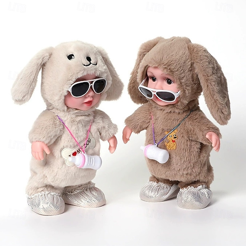 Children's Milk Bottle Vinyl Electric Plush Toy Early Education Eating Milk Bottle Doll Walking And Talking Imitating Girl Gift2