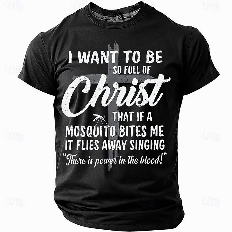 Easter Men's Jesus Christian T Shirt Short Sleeve T shirt 3D Print Crew Neck Shirt Designer Casual Party Holiday Black Red Blue Summer Spring Clothing Apparel S M L XL XXL XXXL4