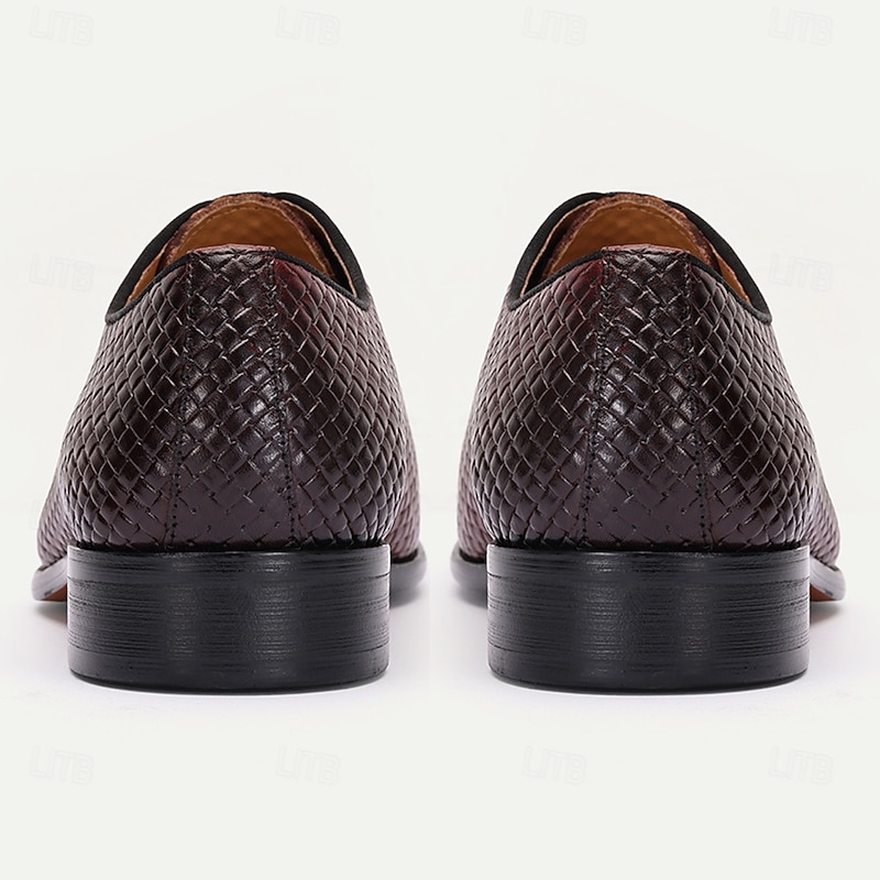 Men's Oxfords Leather Italian Full-Grain in Rich Burgundy - Sophisticated for Office Wear and Kentucky Derby4