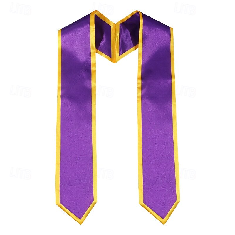 Unisex Graduation Stole, Plain Graduation Sash, Honor Stole for Students, 175cm Satin Double-Layer Solid Color Graduation Stole, Honor Ceremony Gift3
