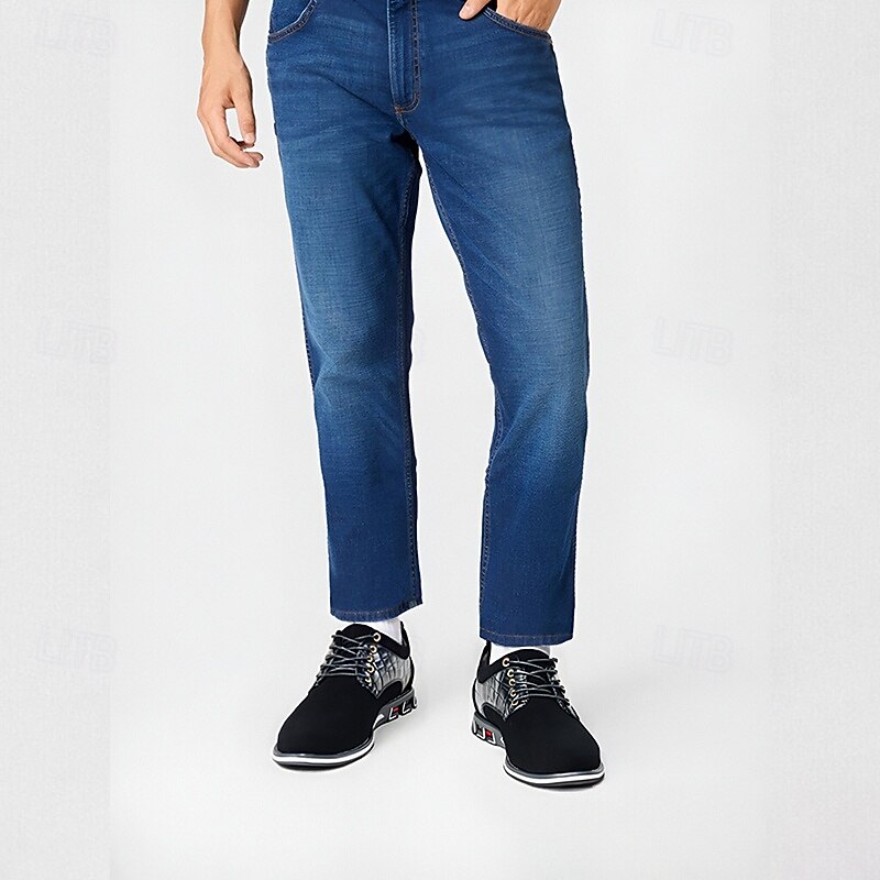 Men's Black Lace-Up Dress Shoes with Crocodile Pattern, Sleek and Stylish for Corporate and Social Gatherings2