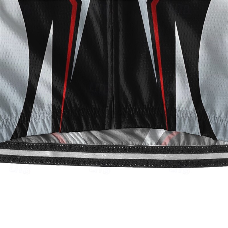 Men's Cycling Jersey Geometric Short Sleeve Bike Tee Tshirt Jersey with 3 Rear Pockets Mountain Bike MTB Quick Dry Anatomic Design Wicking Breathable Sports Red Blue Sky Blue Clothing Apparel3