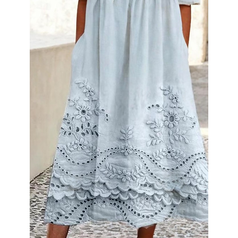 Women's Mini Dress A Line DressT Shirt Dress Tee Dress Summer Dress Vacation Stylish Casual Vacation Daily Regular Fit Graphic Short Sleeve Crew Neck Dusty Blue Summer3