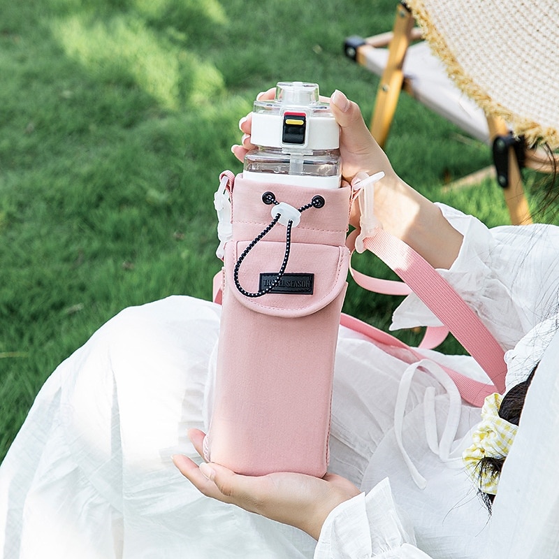 Waterproof Nylon Crossbody Bag for Water Bottles for Outdoor Travel, Portable Bottle Protective Case Holder with Shoulder Strap (Water Bottle Not Included)2