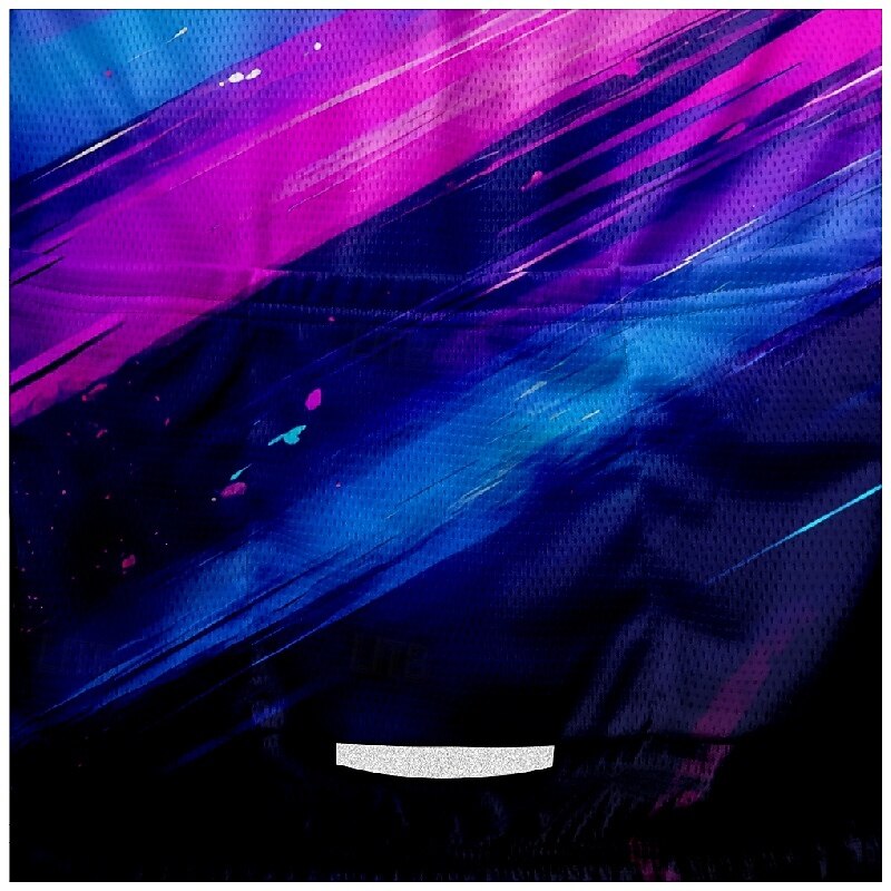 Men's Cycling Jersey Gradient Letter & Number Short Sleeve Bike Tee Tshirt Jersey with 3 Rear Pockets Mountain Bike MTB Quick Dry Anatomic Design Wicking Breathable Sports Dark Purple Blue Purple3