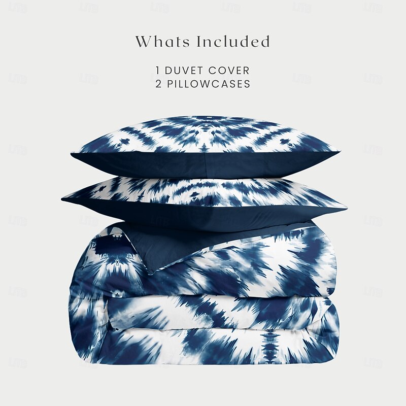 Mandala Tie Dye Duvet Cover Full Size Bedding Set Bed Sets Quilt Cover Soft Lightweight Comforter Cover with 2 Pillowcases for Summer Spring2