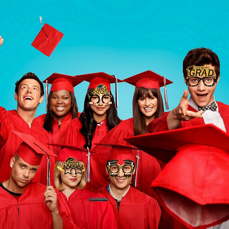 2025 Graduation Season Glasses Decoration Set, Fun Photo Props for Graduation Party Celebrations and Picture Taking4