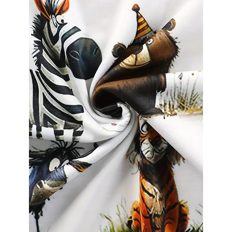 Women's T Shirt Summer Tops Graphic Animal Classic Casual Short Sleeve Crew Neck Crop Tops Daily Weekend Print Rainbow Summer Spring Fall4