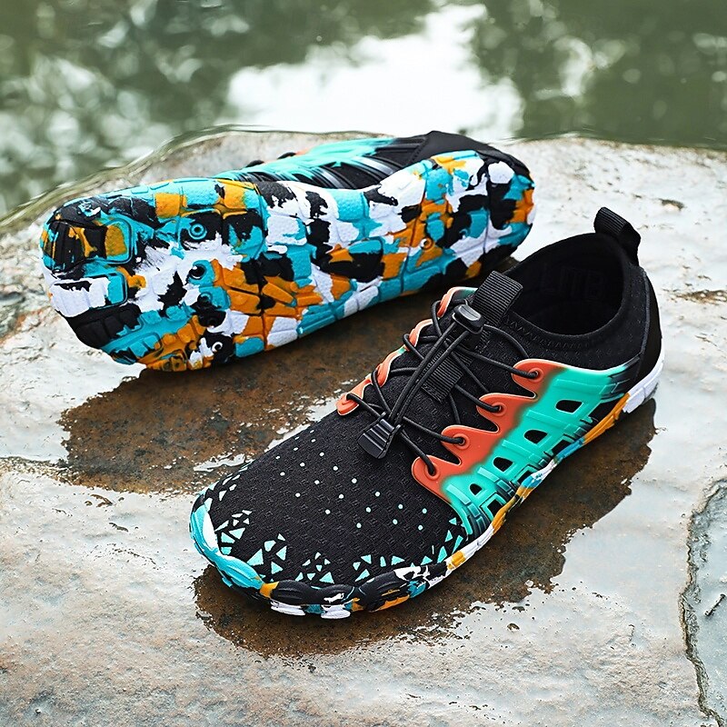 Men's Barefoot Trail Running Shoes - Water-Resistant, Colorful Tread, Secure Fit - Great for Hiking and Outdoor Adventures3