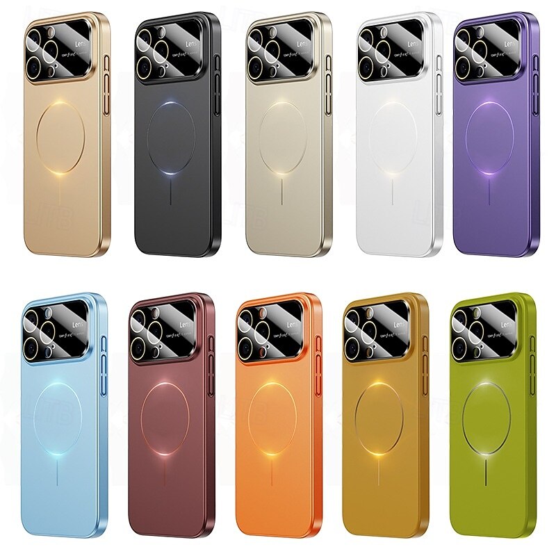 Phone Case For iPhone 17 Pro Max 17 Air 16 15 14 Pro Max Plus 15 14 Pro Max 13 12 Pro Max Back Cover Magnetic Support Wireless Charging Shockproof Retro PC2