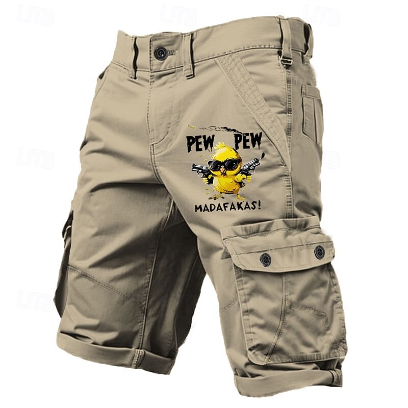 Men's Letter Printed Funny Duck Cargo Shorts Work Shorts Mid Waist Classic Casual Outdoor Camping & Hiking Multiple Pockets Designer Clothing Apparel4