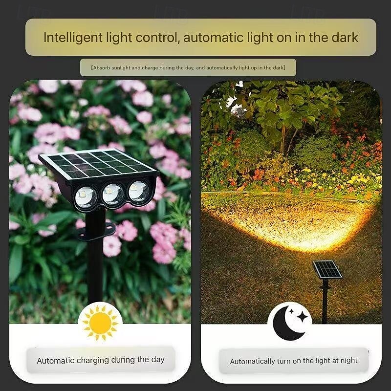 Solar Flood Lights Garden Light Lawn Spotlight Outdoor Wall Lights Villa Courtyard Garden 3LED Tree Pathway Layout Landscaping Floodlight2