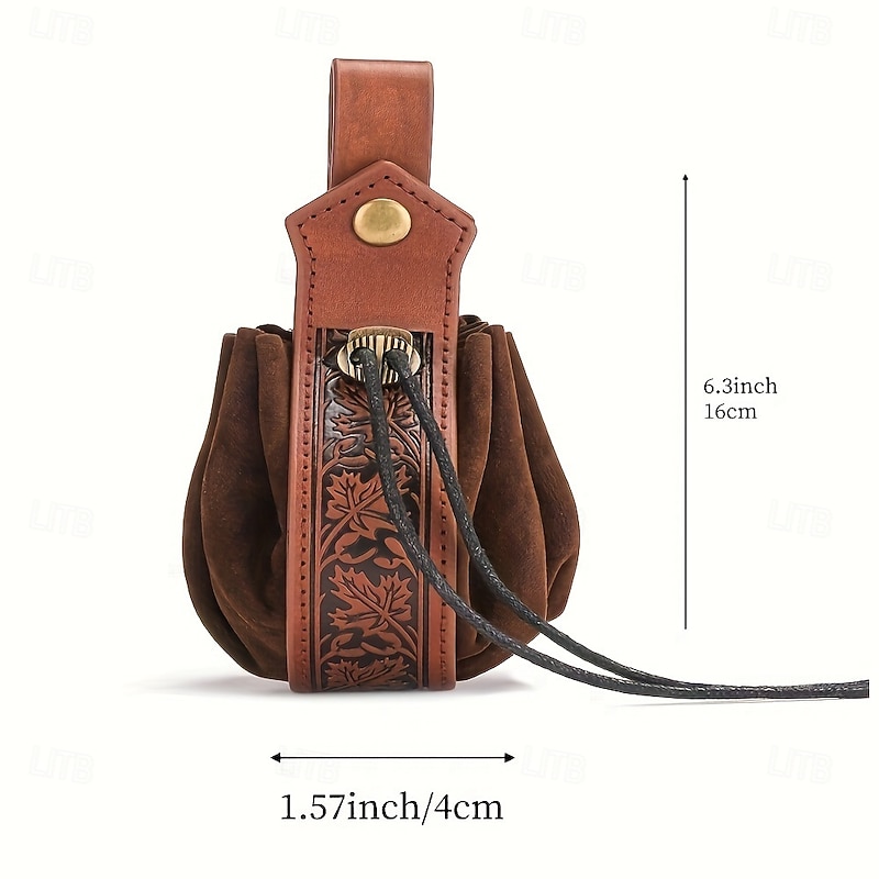 Medieval Renaissance Bag Belt Pouch Dice Bag Fancy Dress Men's Women's Unisex Halloween Masquerade Performance LARP Adults' Bag2