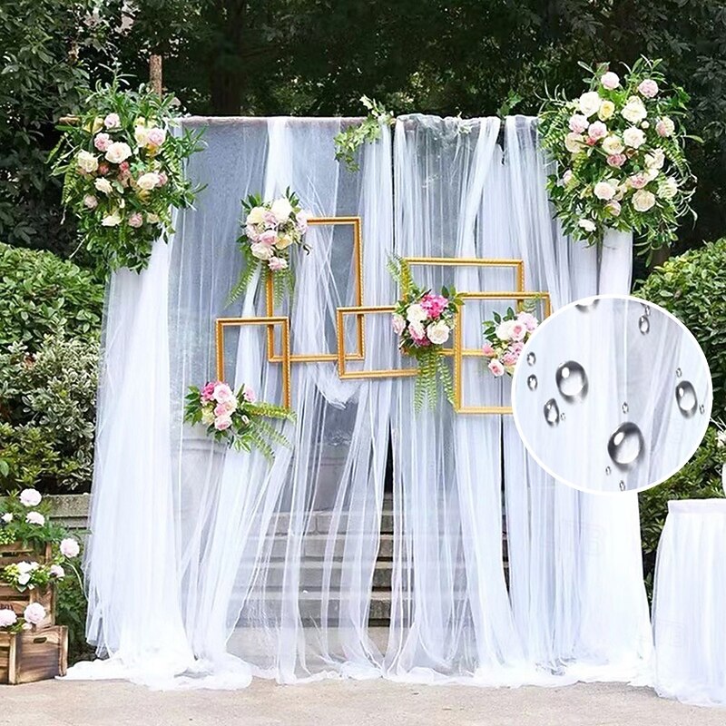 Valentine's Day Wedding White Veil Veil Drape Drapery Chair Back Veil Wedding Decoration Chair Back Veil Ceiling Veil Organza Mesh