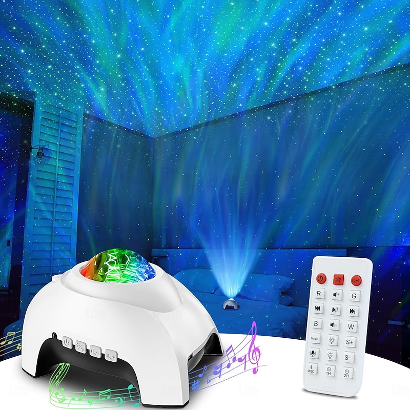 Star Projector Galaxy Projector for Bedroom Bluetooth Speaker and White Noise Aurora Projector Night Light Projector for Kids Adults Gaming Room Home Theater Ceiling Room Decor