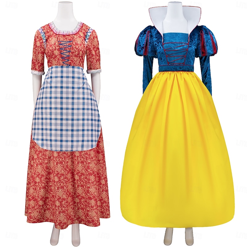 Snow White Princess Maid Dress Cosplay Costume Carnival Costume Dress Up Movie Cosplay for Women's Adults' Halloween Carnival World Book Day Performance Party