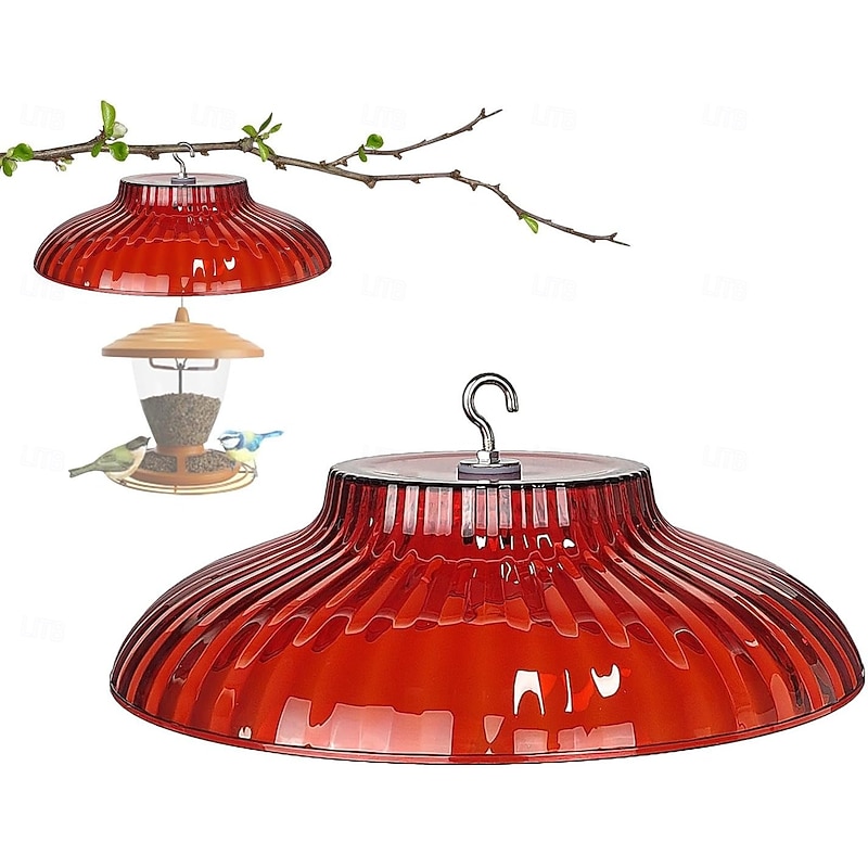 Bird Feeder Baffle, Rain Guard Bird Feeder Cone Squirrel Shield, Bird Feeder Protector, Hooked Squirrel Guard, Outdoor Squirrel Baffles for Bird Feeding Station