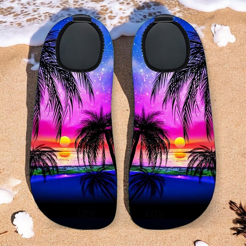 Unisex 3D Alligator Print Water Shoes – Quick-Dry Barefoot Aqua Socks for Beach, Swimming, Surfing & Outdoor Activities