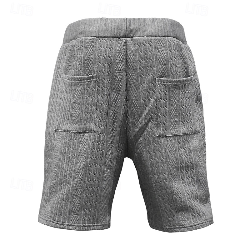 Men's Sweat Shorts Shorts Bermuda shorts Casual Shorts Pocket Drawstring Elastic Waist Plain Comfort Breathable Knee Length Casual Daily Gym Sports Athleisure Black White Micro-elastic4