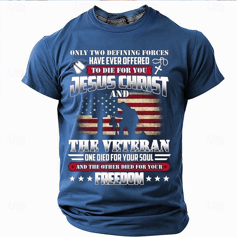 Patriotic T Shirts For Men American US Flag Eagle T Shirt Short Sleeve T shirt 3D Print Crew Neck Shirt Fashion Daily Basic Street Casual Daily Yellow Summer Spring All Seasons Clothing Apparel2