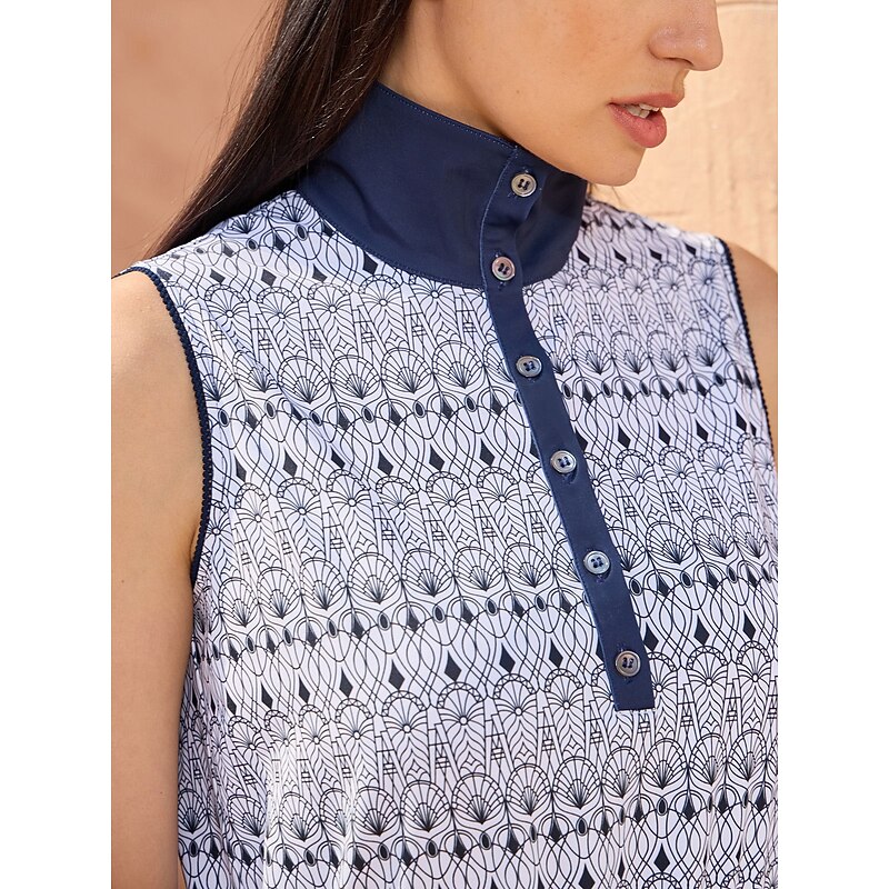 Women's Tennis Dress Golf Dress Dark Navy Sleeveless Dress Ladies Golf Attire Clothes Outfits Wear Apparel4