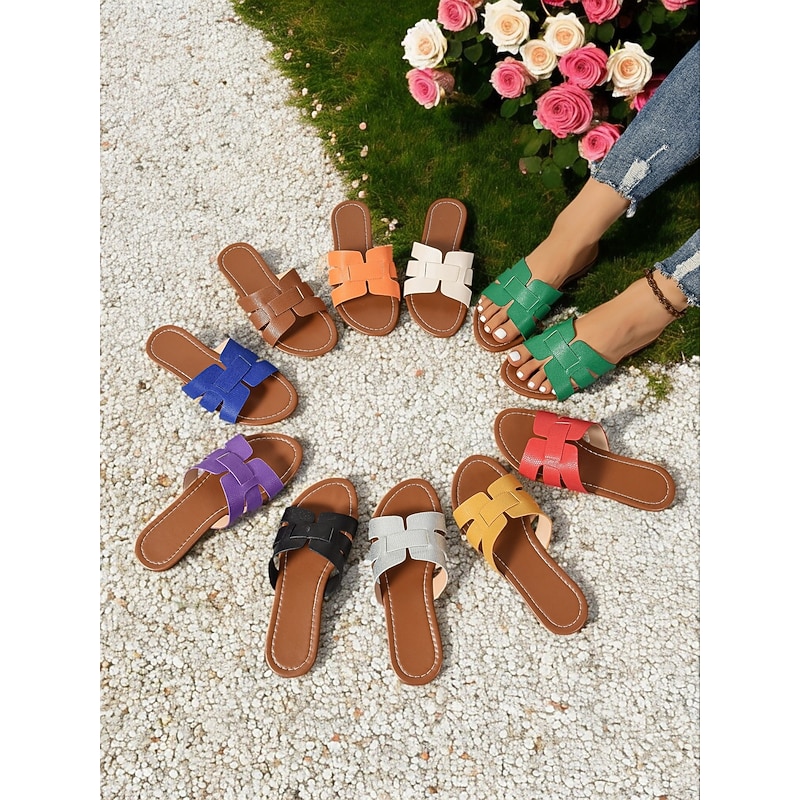 Women's Classice Slide Sandals - Versatile and Comfortable Footwear for Beach and Casual Summer Outings