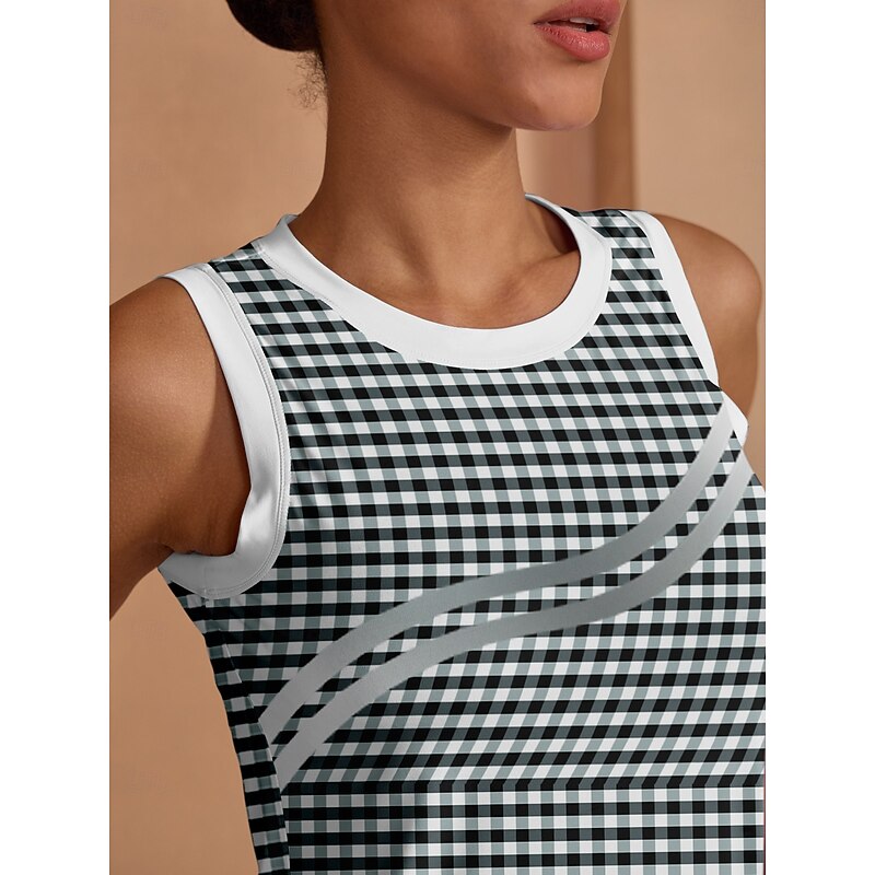 Women's Tennis Shirt Black Sleeveless Top Ladies Golf Attire Clothes Outfits Wear Apparel3