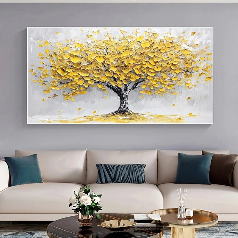 3D Forest Painting hand  painted canvas wall art tree canvas abstract oil painting hand painted Narrow wall decor handmade oversize Large Abstract gold tree oil paintings Wall Decor2