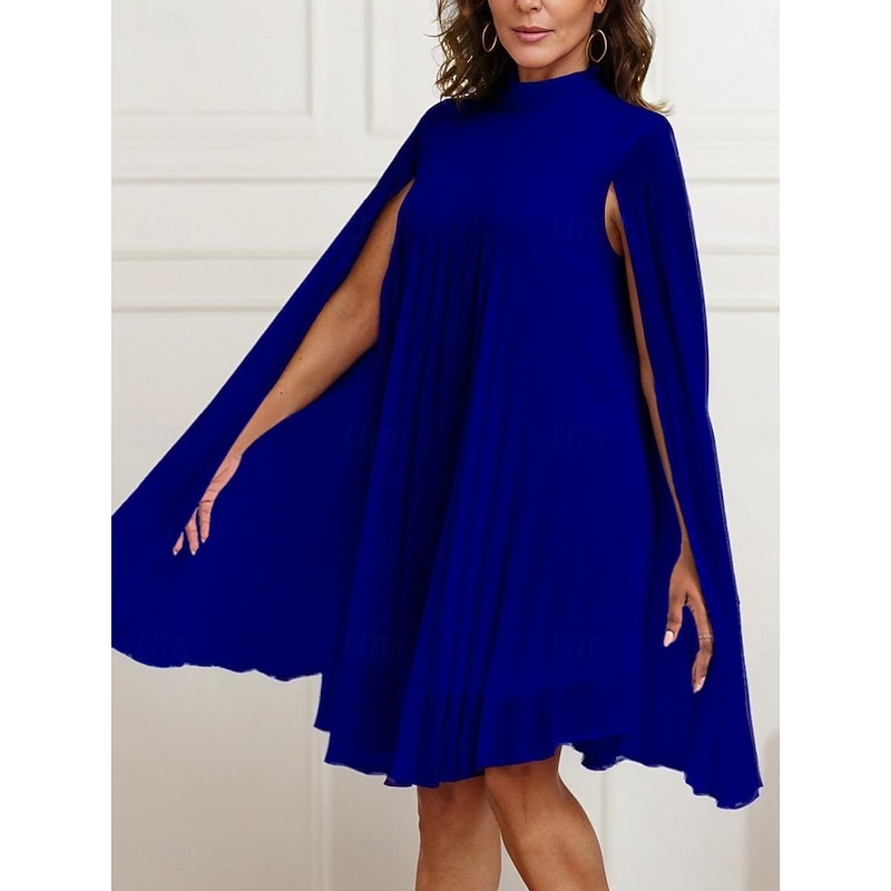 Women's Mini Dress Casual Dress Elegant Stylish Casual Vacation Daily Regular Fit Plain Long Sleeve Turtleneck White Yellow Red Orange Summer