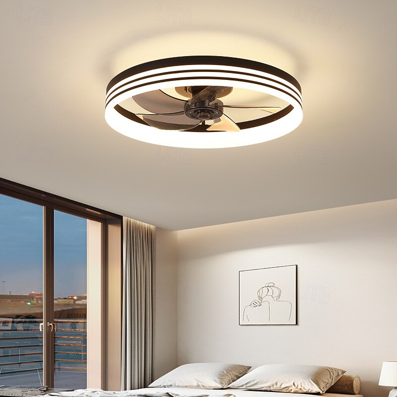 50 cm Dimmable Ceiling Fan Metal Acrylic LED Modern 220-240V2
